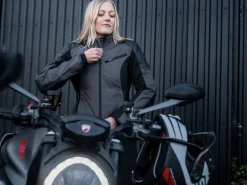 Halvarssons Textiljacka Solberg Dam Mörkgrå/Svart