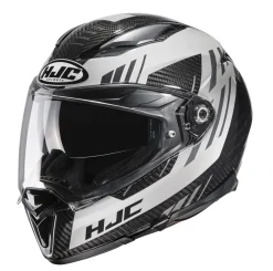HJC Hjälm F70 Carbon Kesta Svart/Grå MC5 XS