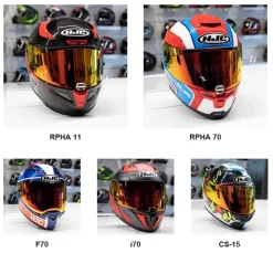 HJC Visir HJ-26ST Red fire Iridium RPHA 70 Pinlock förberett