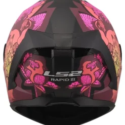 Hjälm Ls2 Ff820 Rapid Iii Poppies Ii Svart/Rosa