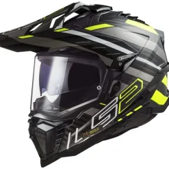 Hjälm Ls2 Mx701 Explorer Carbon Edge Svart/Gul
