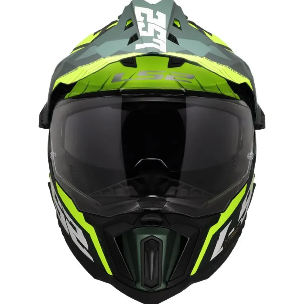 Hjälm Ls2 Mx701 Explorer Srire Grön/Gul