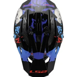 Hjälm Ls2 Mx708 Fast Ii Zombie Ii Svart/Röd/Blå