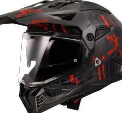 Hjälm Ls2 Mx702 Pioneer Ii Crazy Svart/Röd