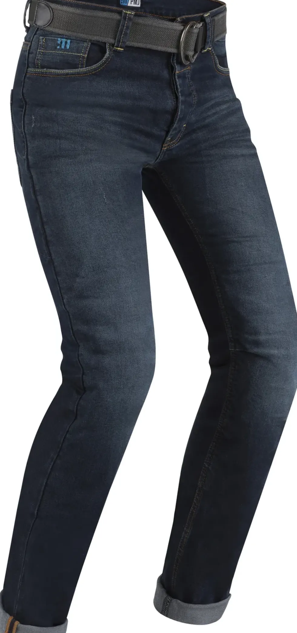 PMJ Jeans Caferacer Blå, bälte ingår