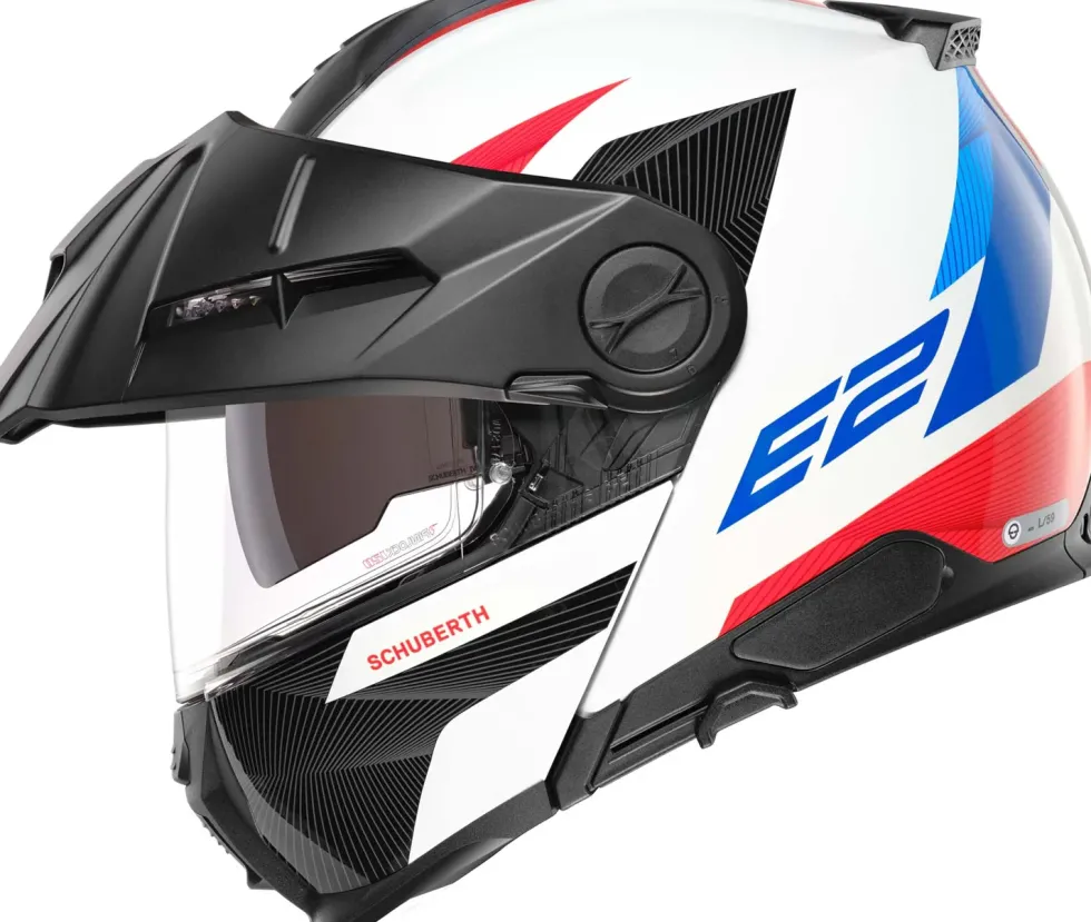 Schuberth Hjälm E2 Defender Vit/Blå